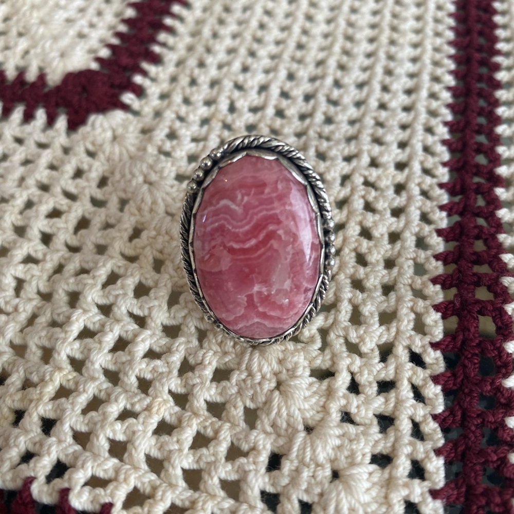 Rhodochrosite sizes ring